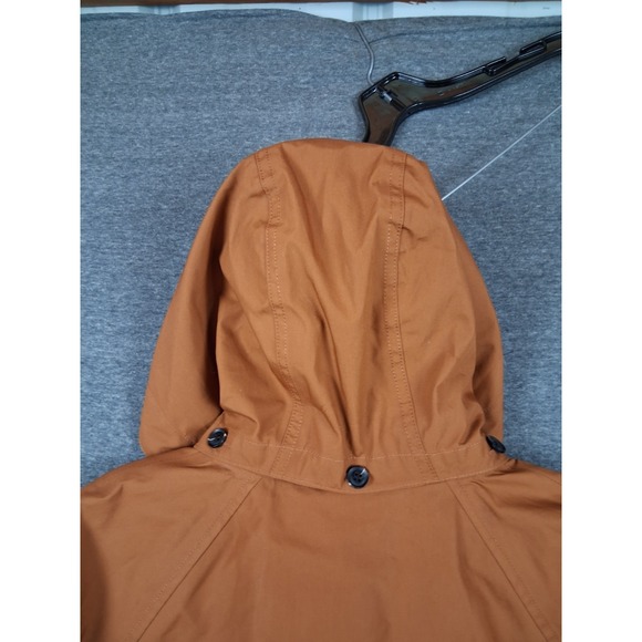 NEW Seasalt Cornwall Coat 12P Brown Organic Tin Cloth Rain Trenchcoat Penweather - Picture 13 of 13